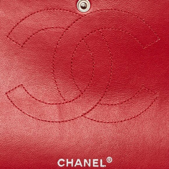 Chanel Dark Red Quilted Patent Leather Classic Maxi Double Flap Bag - Picture 7 of 10